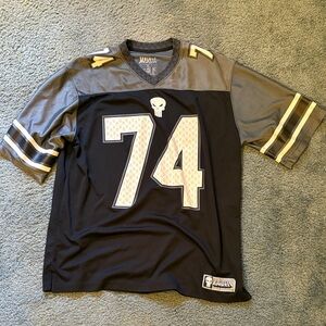 Marvel Black and Gray Punisher Jersey